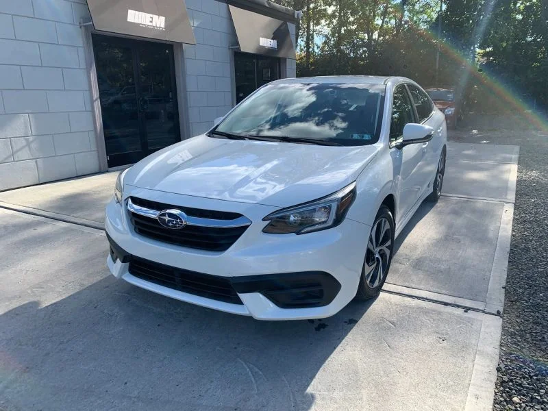 Used 2021 White Subaru Premium Sedan 4D image 2