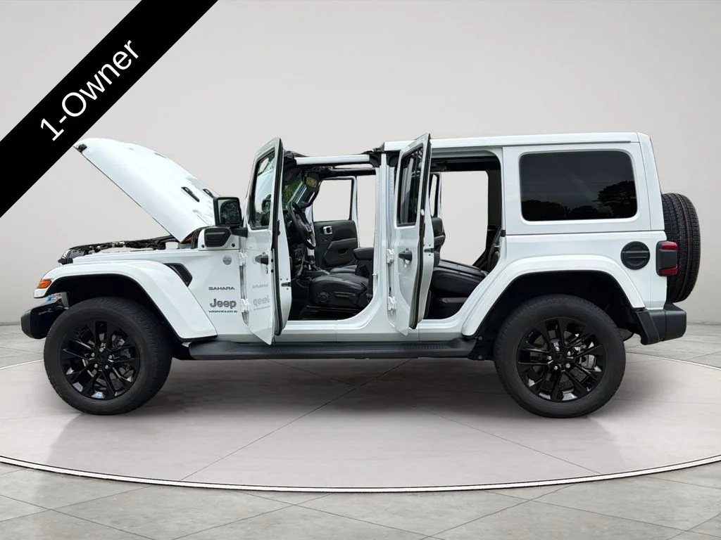 Used 2023 Bright White Clearcoat Jeep Sahara 4xe image 9