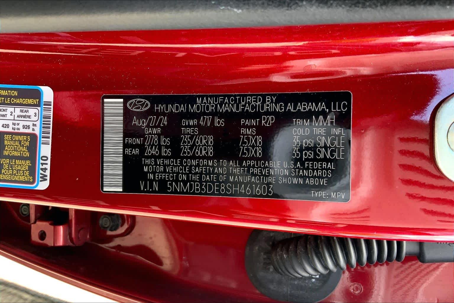 Used 2025 Ultimate Red Hyundai SEL image 32