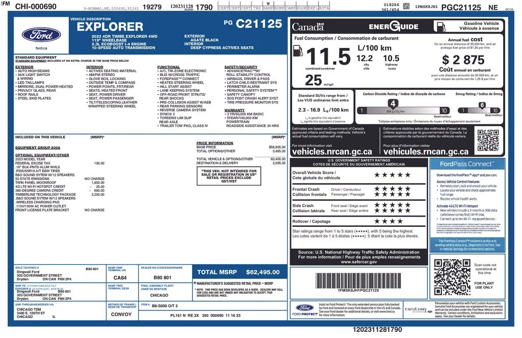 Used 2023 Agate Black Metallic Ford Timberline image 5