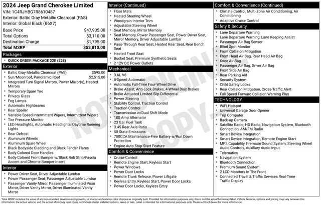 Used 2024 Gray Jeep Limited image 2