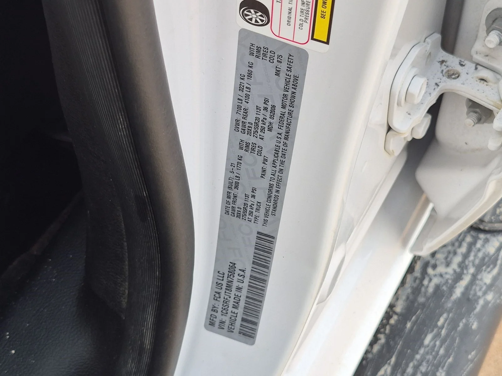 Used 2021 Bright White Clearcoat Ram Laramie image 23