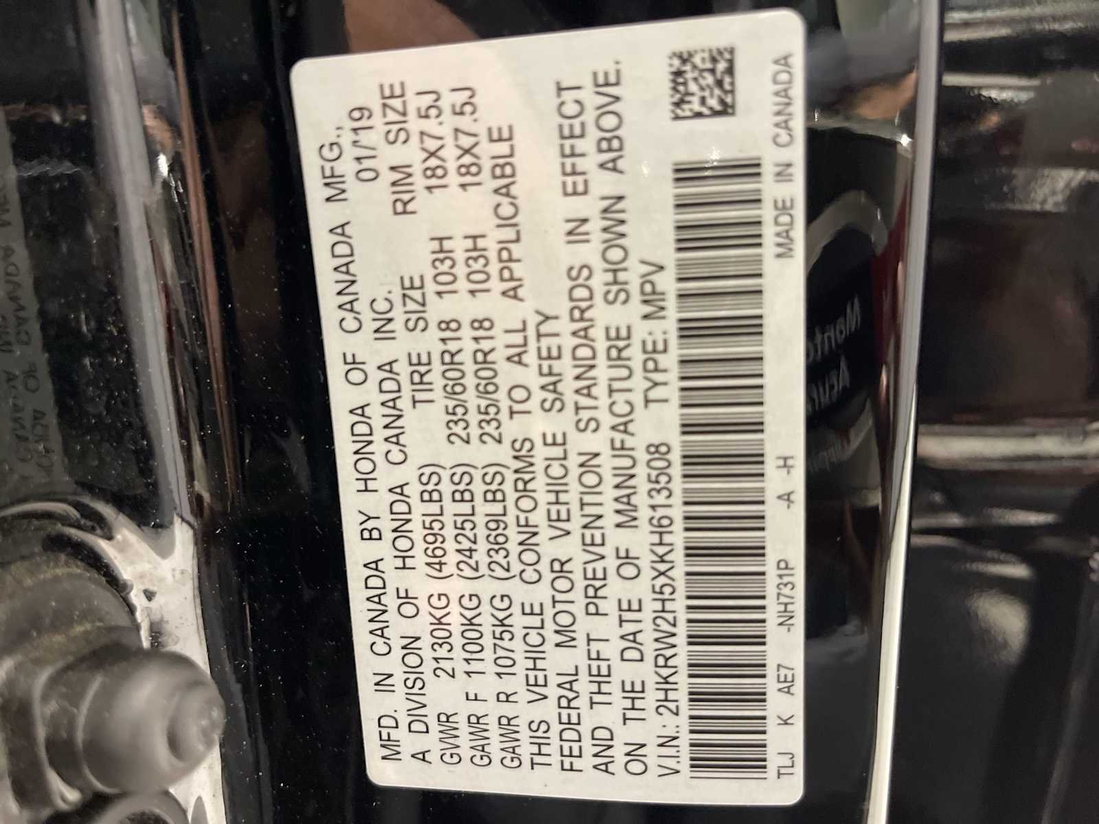 Used 2019 Crystal Black Pearl Honda EX image 21