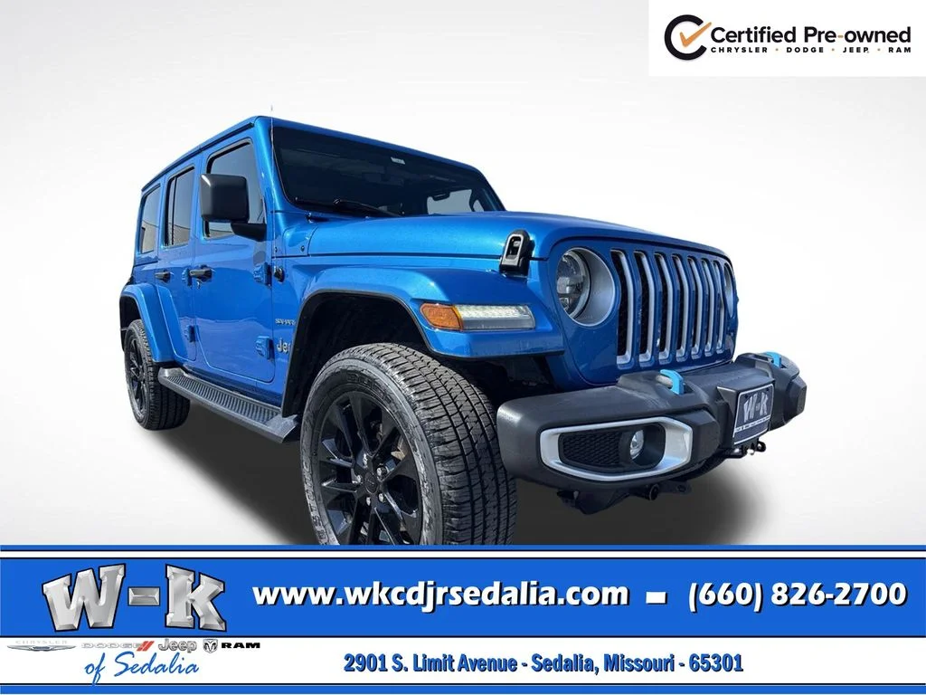 Certified Used 2023 Blue Jeep Sahara 4xe image 3