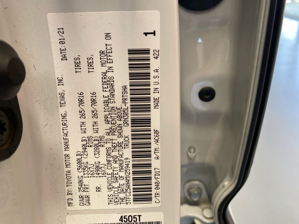 Used 2021 White Toyota TRD Off-Road image 20