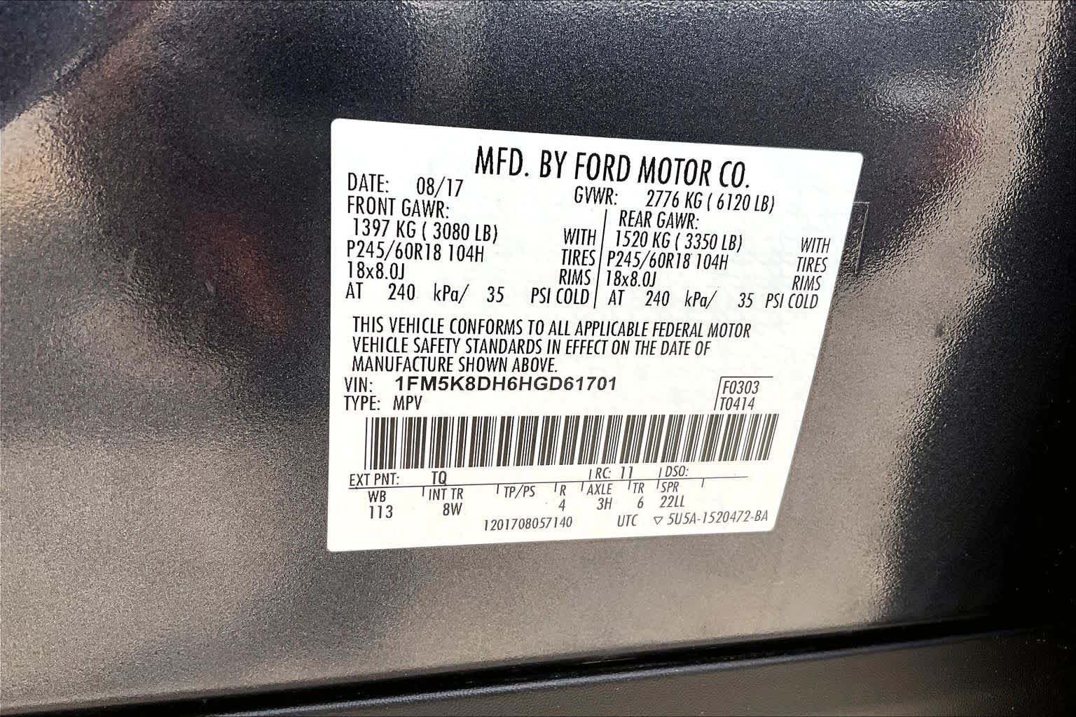 Used 2017 Smoke Quartz Metallic Tinted Clearcoat Ford XLT image 34