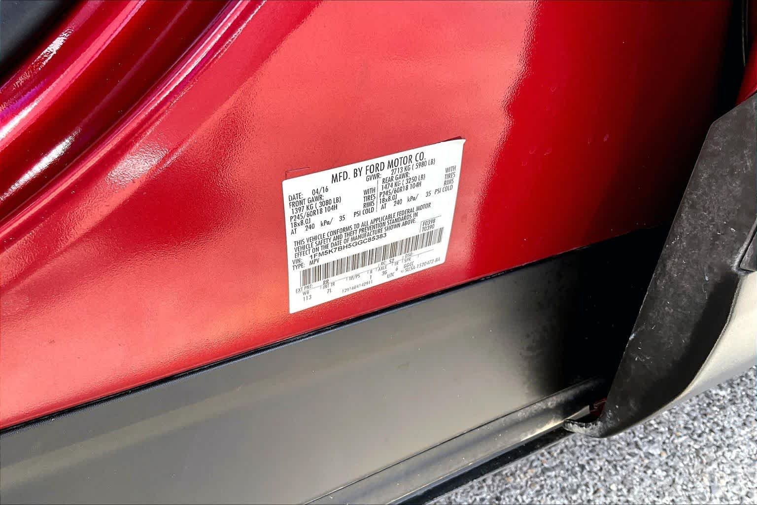 Used 2016 Ruby Red Metallic Tinted Clearcoat Ford Base image 34