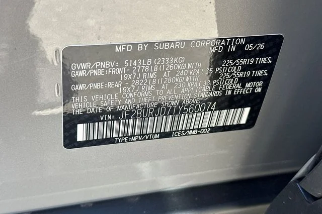New 2026 RIVER ROCK PEARL Subaru Touring XT image 25