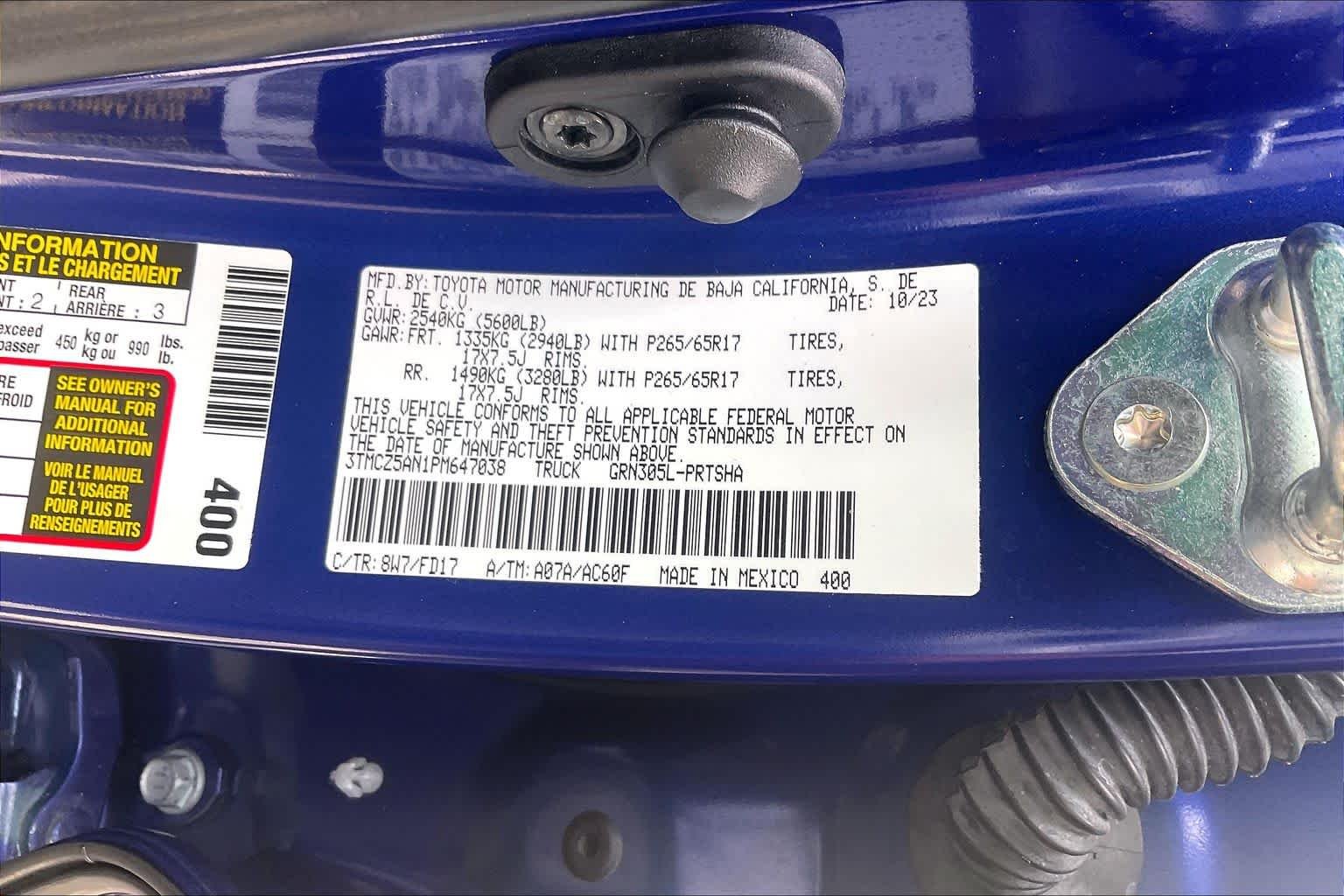 Used 2023 Blue Crush Metallic Toyota TRD Sport image 37