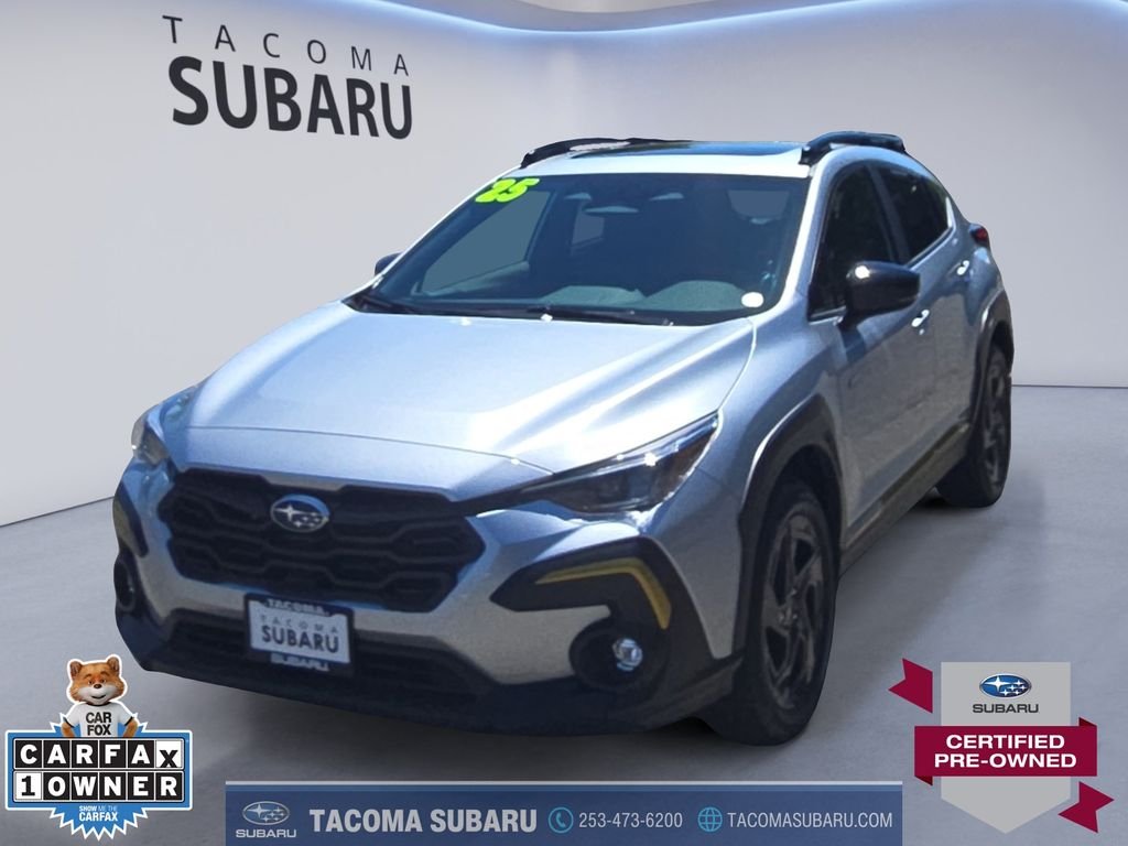 Certified Used 2025 Silver Subaru Sport image 1