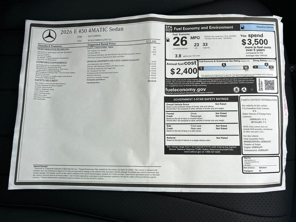 New 2026 Graphite Grey Metallic Mercedes-Benz E 450 image 38