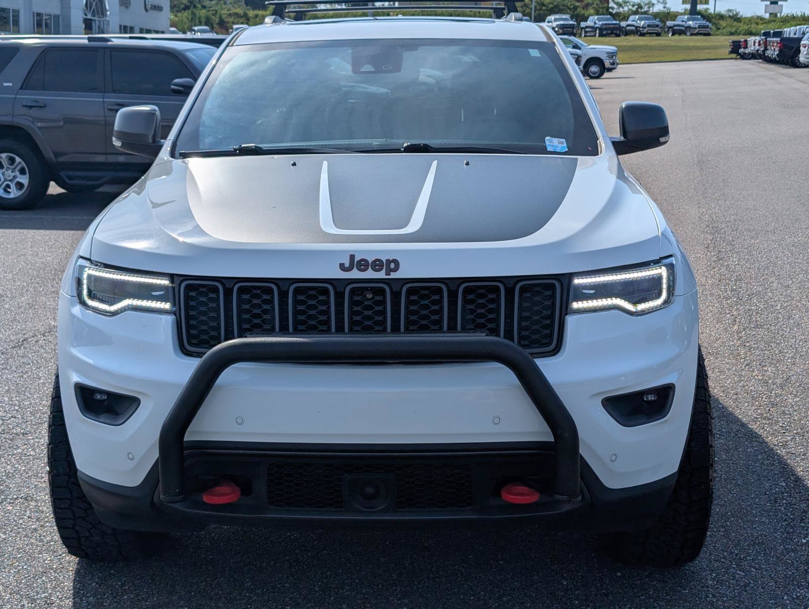 Used 2021 Bright White Clearcoat Jeep Trailhawk image 2