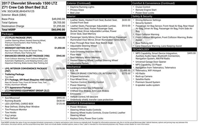 Used 2017 Black Chevrolet LTZ image 2