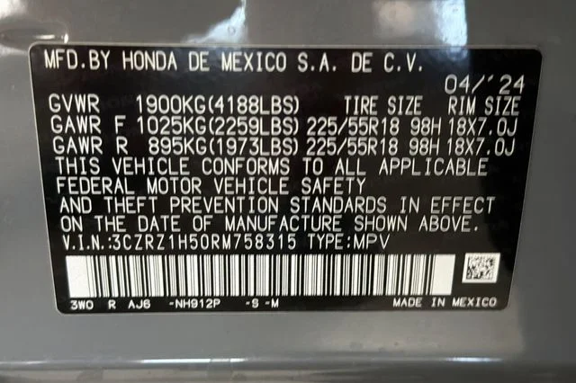 Certified Used 2024 Urban Gray Pearl Honda Sport image 37