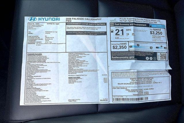 2026 Hyundai Palisade Calligraphy - Photo 13