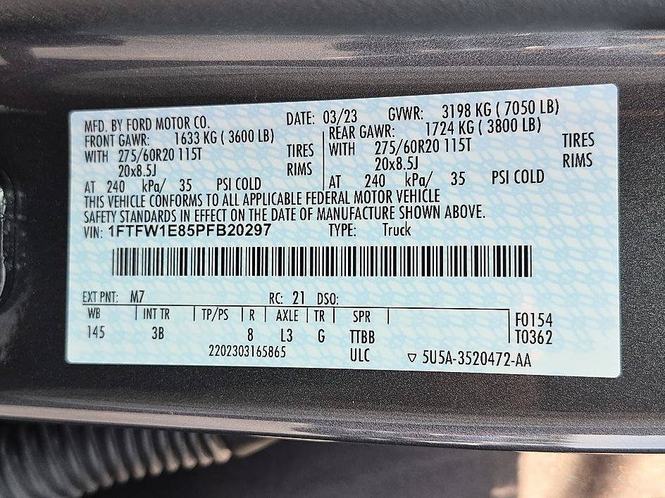 Used 2023 Gray Metallic Ford Platinum image 41