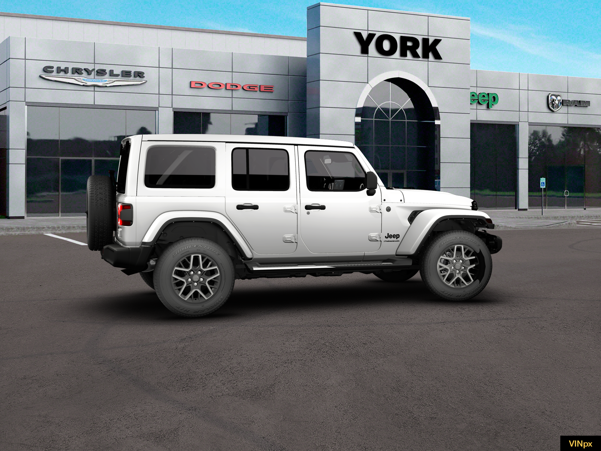 New 2026 Bright White Clear-Coat Exterior Paint Jeep Sahara image 27