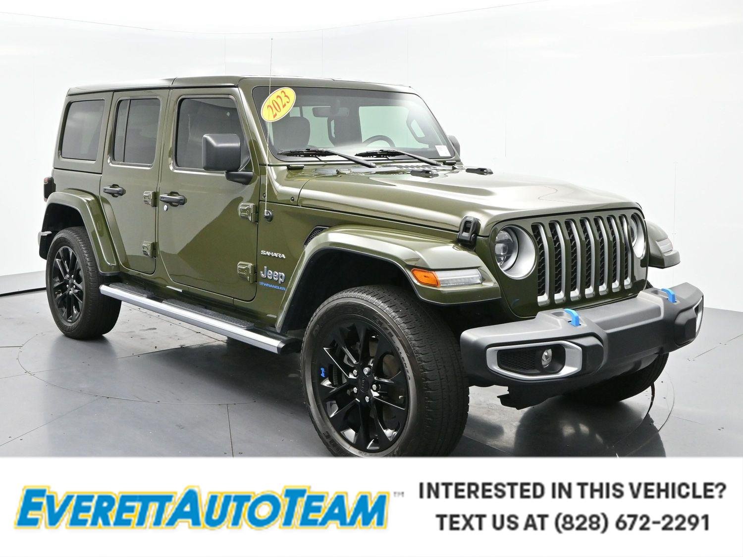 Used 2023 Sarge Green Clearcoat Jeep Sahara image 1