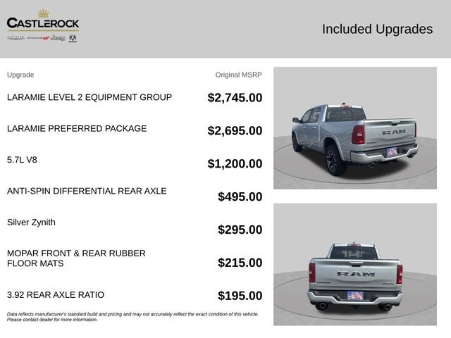 New 2026 Silver Zynith Exterior Paint RAM Laramie image 4