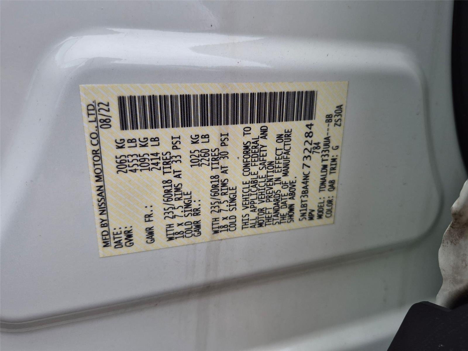 Used 2022 Pearl White Tricoat Nissan SV image 33