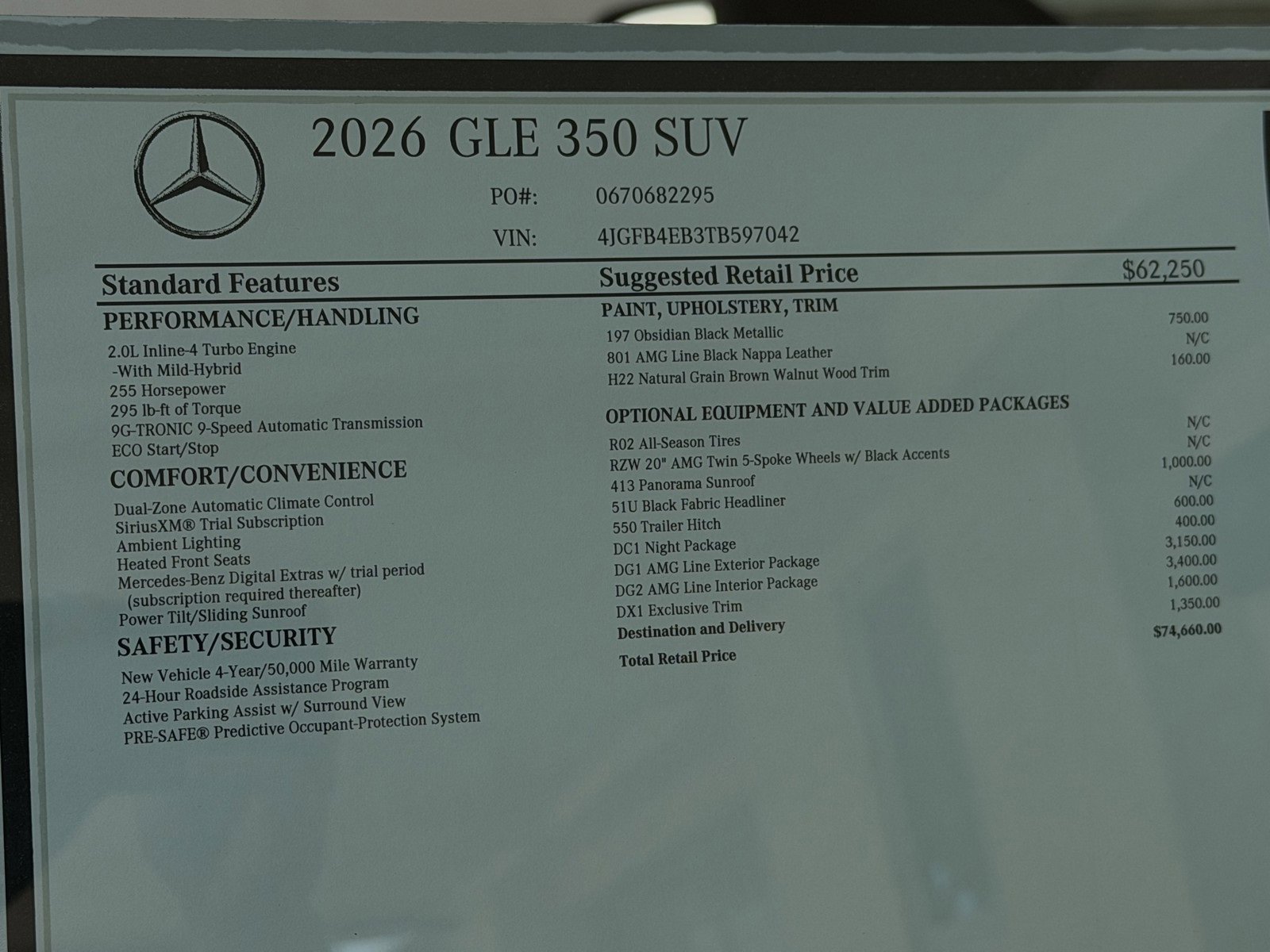New 2026 Obsidian Black Metallic Mercedes-Benz GLE 350 image 44