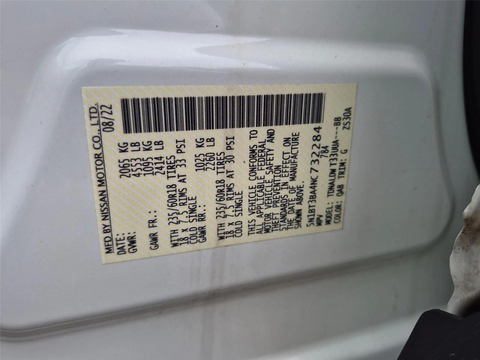 Used 2022 Pearl White Tricoat Nissan SV image 33