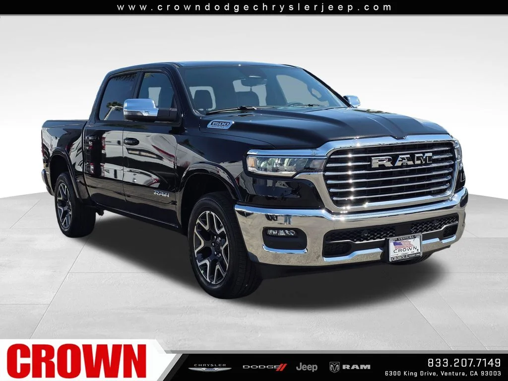 New 2026 Diamond Black Crystal Pearl-Coat Exterior Paint RAM Laramie image 3