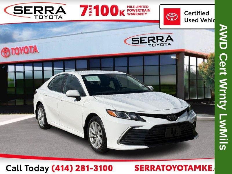 Certified Used 2022 White Toyota LE image 1