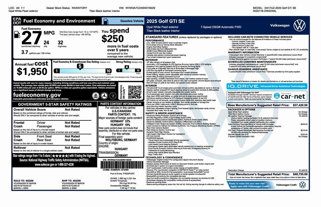 2025 Volkswagen Golf GTI SE - Photo 6