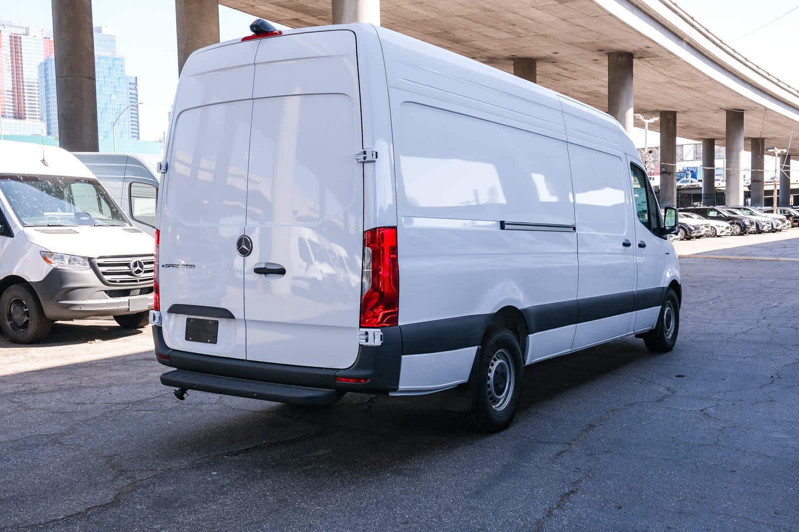 New 2025 Arctic White Mercedes-Benz Cargo 170 WB High Roof RWD Electric Motor image 4