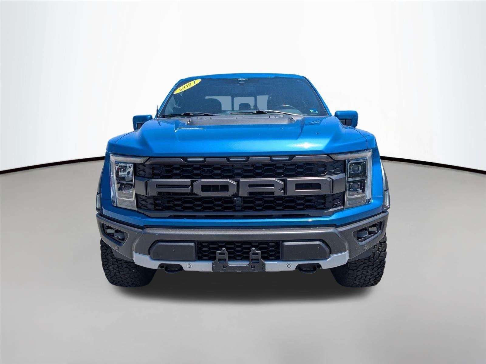 Used 2021 Velocity Blue Metallic Ford Raptor image 2