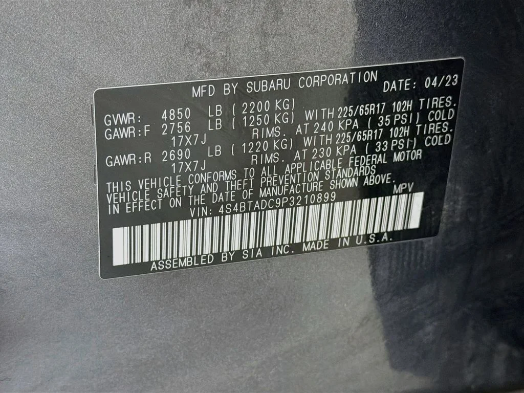 Used 2023 Magnetite Gray Metallic Subaru Premium image 31