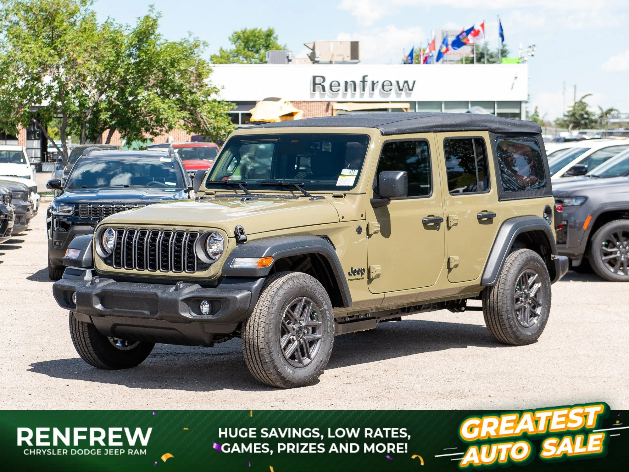 New 2026 41 Jeep Sport S* 4 Door 4x4, Soft-Top, Remote Start, Safety Group, Heated Seats image 1