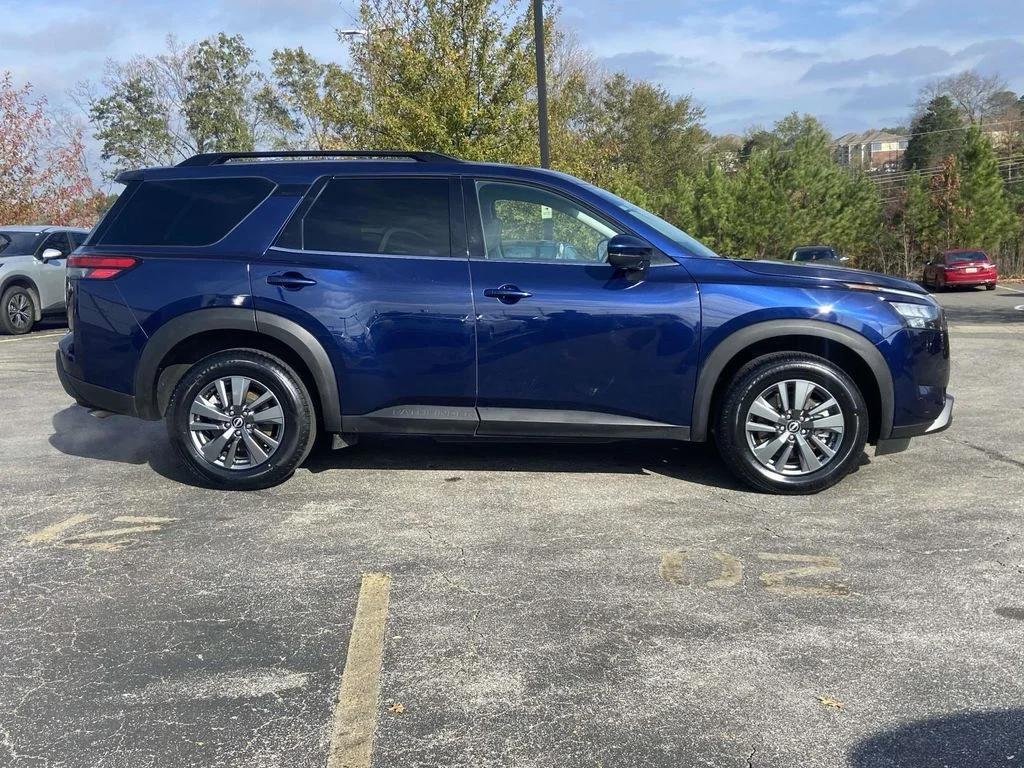 Certified Used 2024 Deep Ocean Blue Pearl Nissan SV image 2