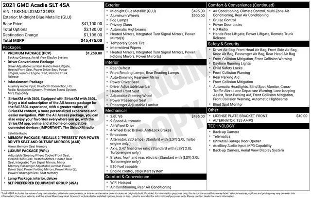 Used 2021 Blue GMC SLT image 32