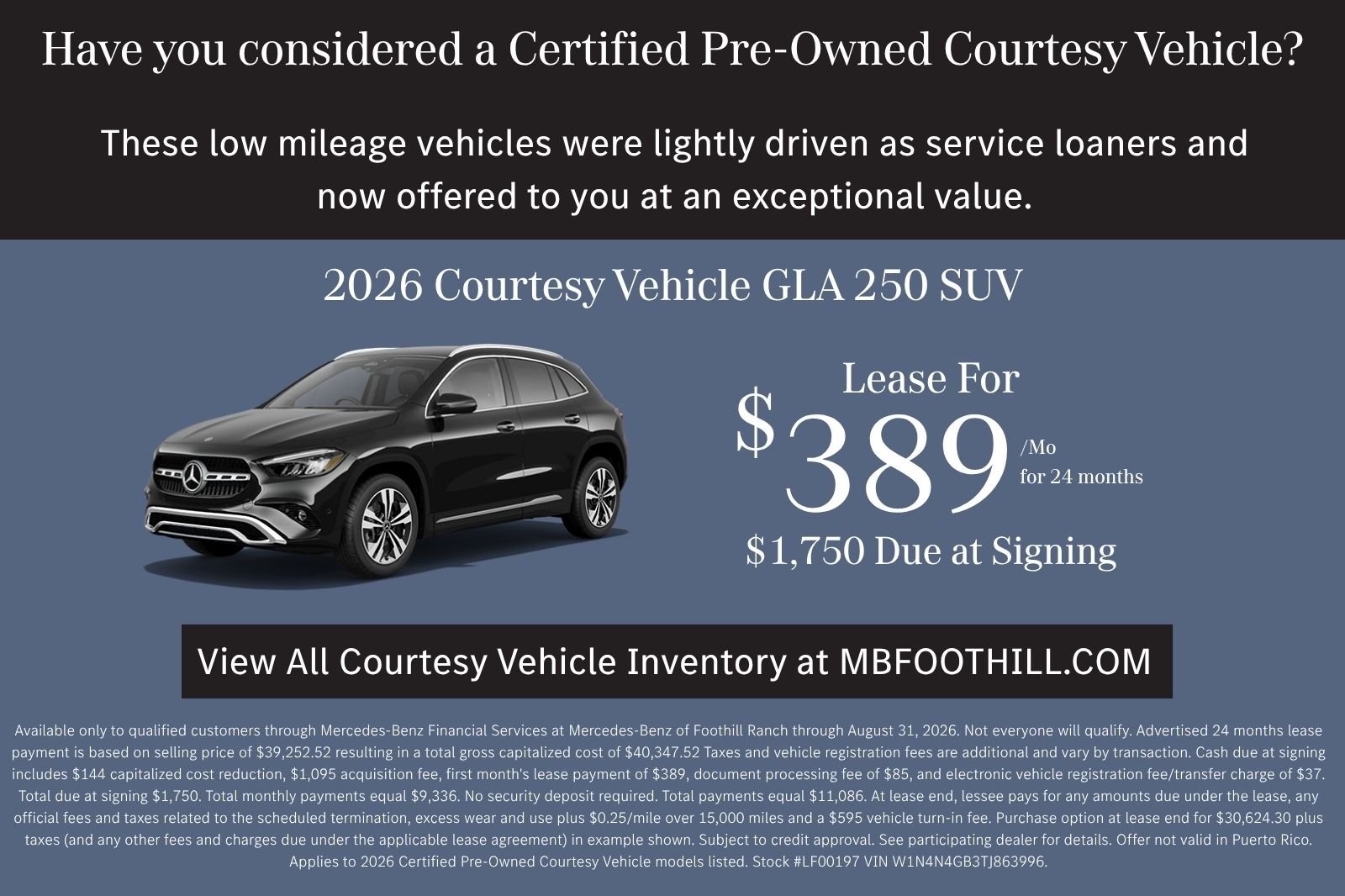 New 2026 Night Black Mercedes-Benz GLA 250 image 2