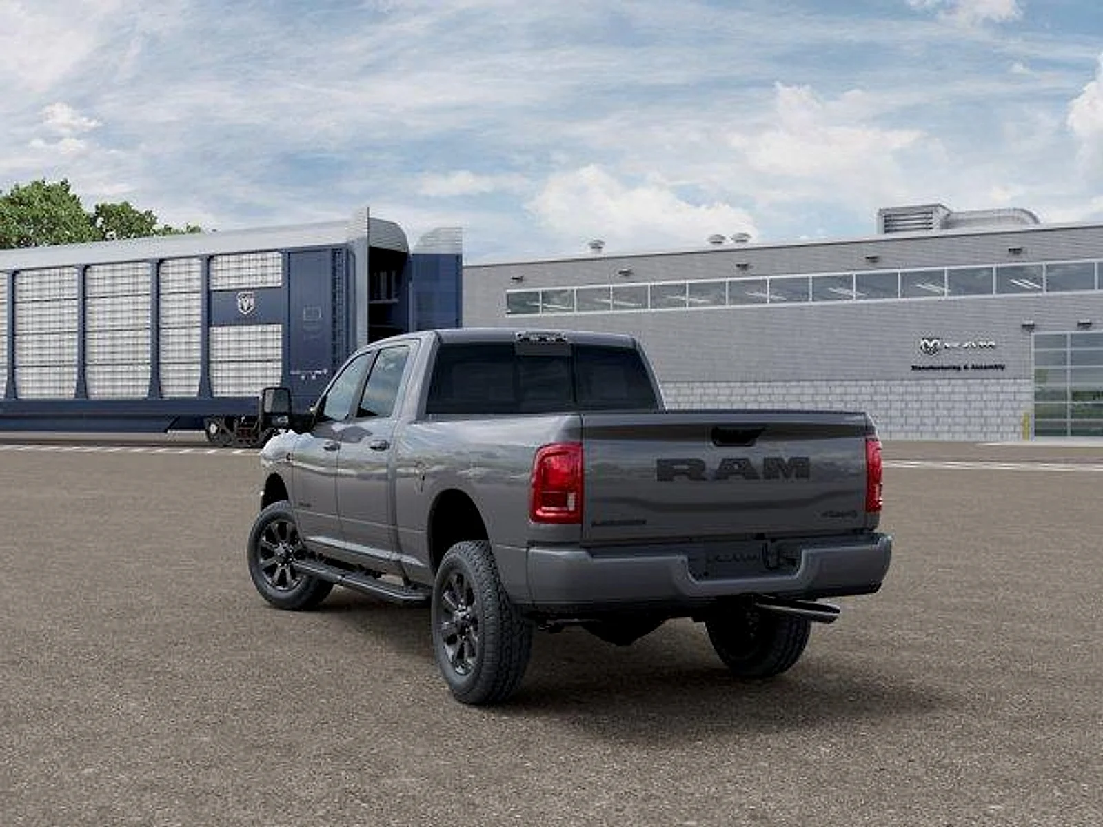 New 2027 Ceramic Gray Clear-Coat Exterior Paint RAM Laramie 4x4 Crew Cab 6