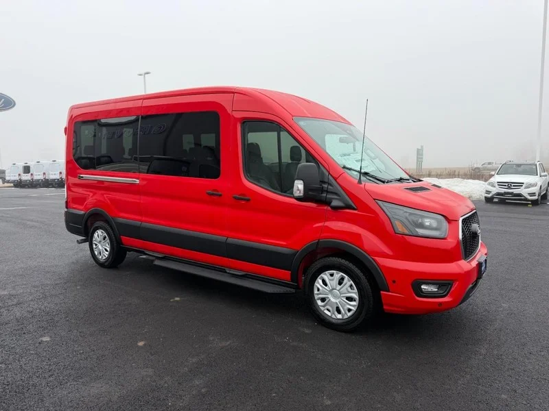 New 2026 Race Red Ford Passenger Van XLT image 4