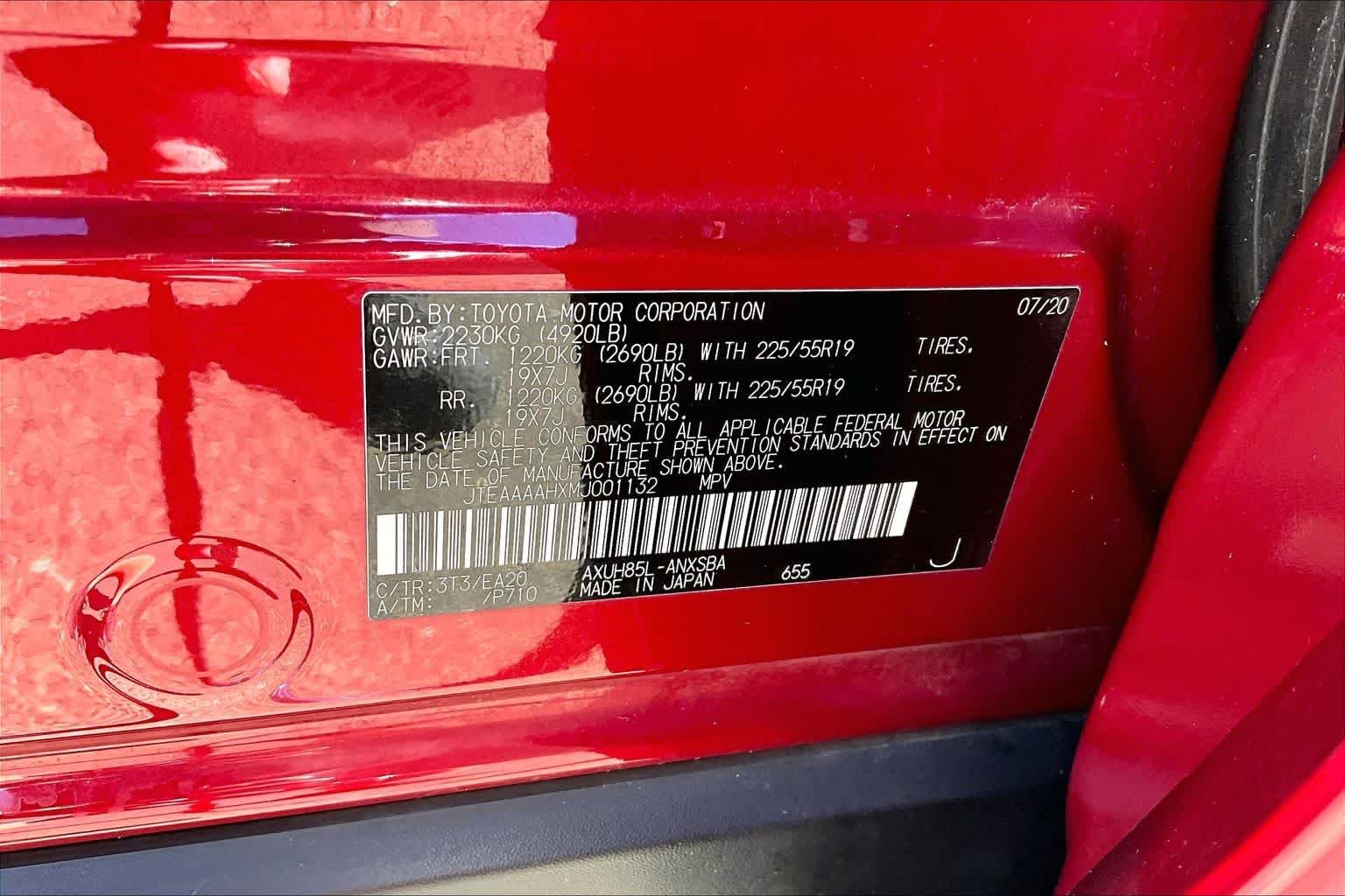 Used 2021 Ruby Flare Pearl Toyota Limited image 36