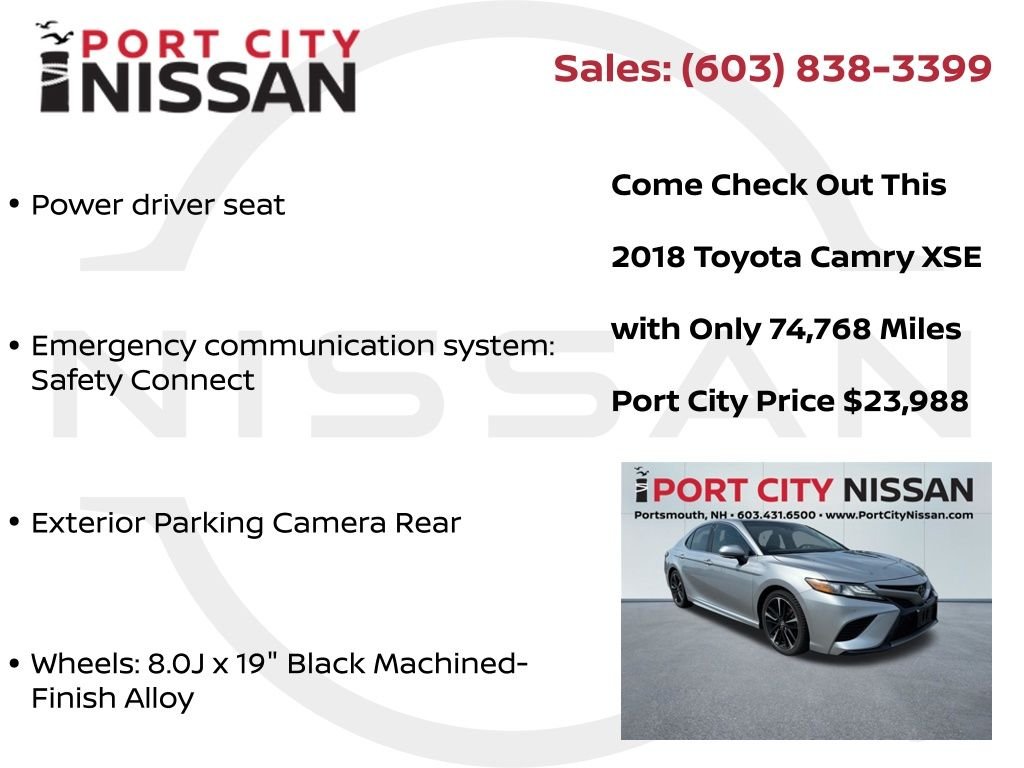 Used 2018 Celestial Silver Metallic Toyota XSE V6 w/panoramic roof & jbl audio image 5