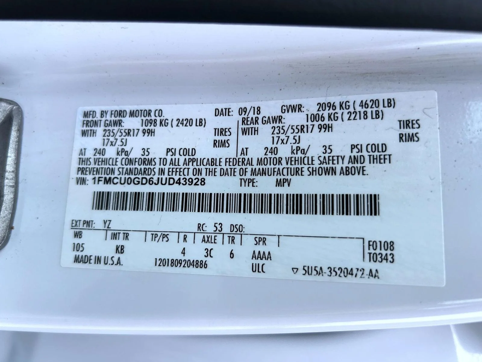 Certified Used 2018 White Ford SE image 25