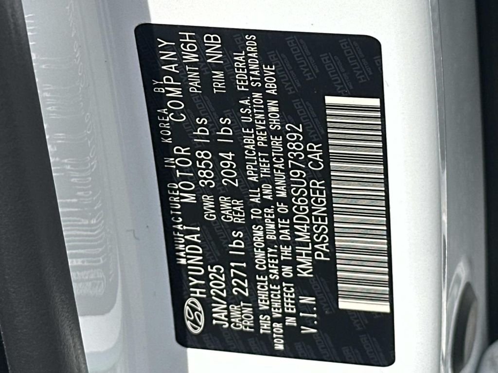 Certified Used 2025 White Hyundai SEL Sport image 30