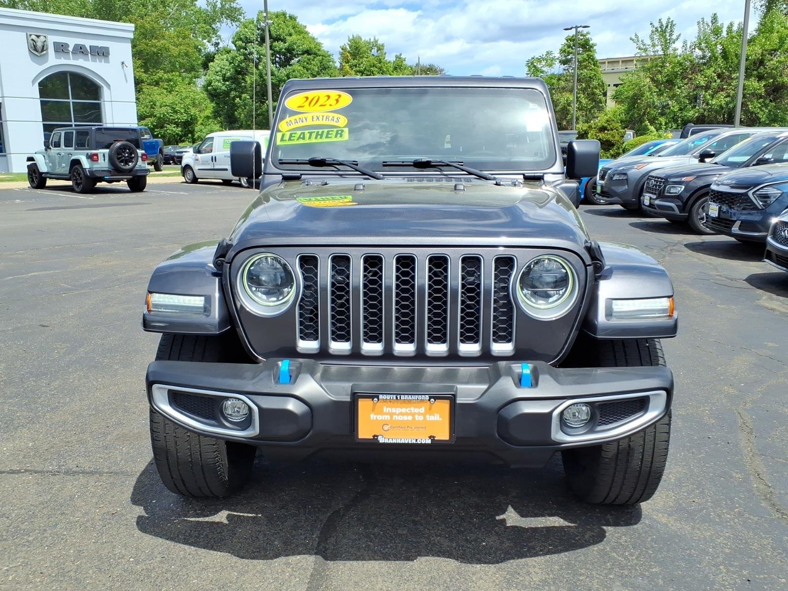 Certified Used 2023 Gray Jeep Sahara 4xe image 2