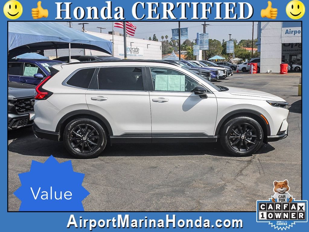 Certified Used 2024 Platinum White Pearl Honda HYBRID 2WD SPORT-L image 13