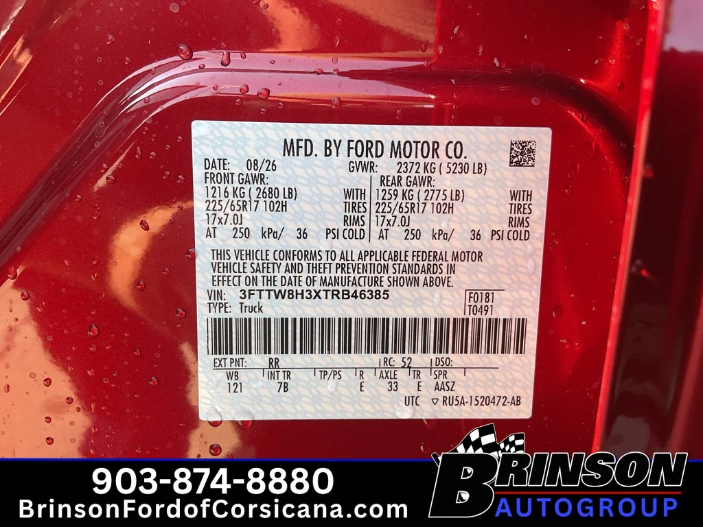 New 2026 Ruby Red Metallic Tinted Clearcoat Ford XLT image 16