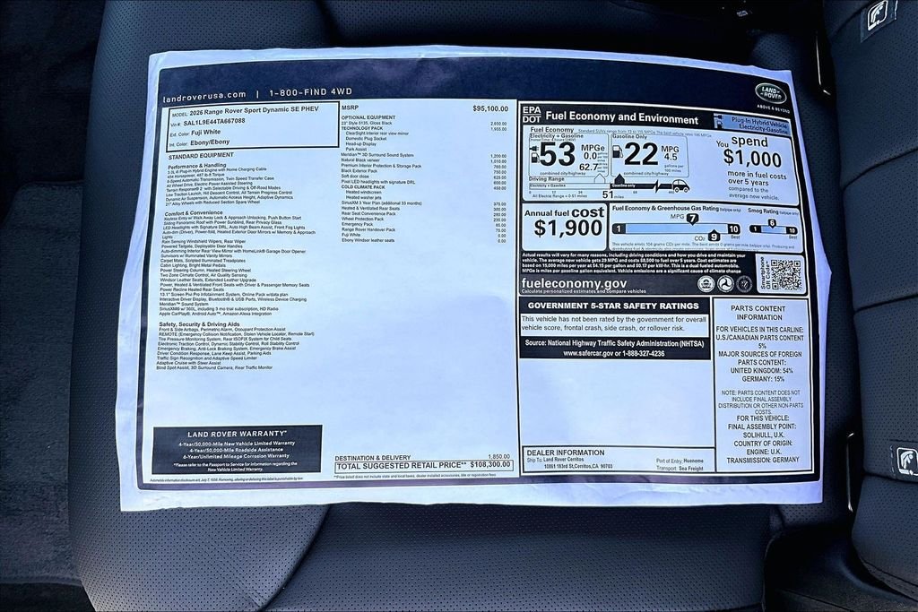 New 2026 FUJI WHITE Land Rover Dynamic SE image 14