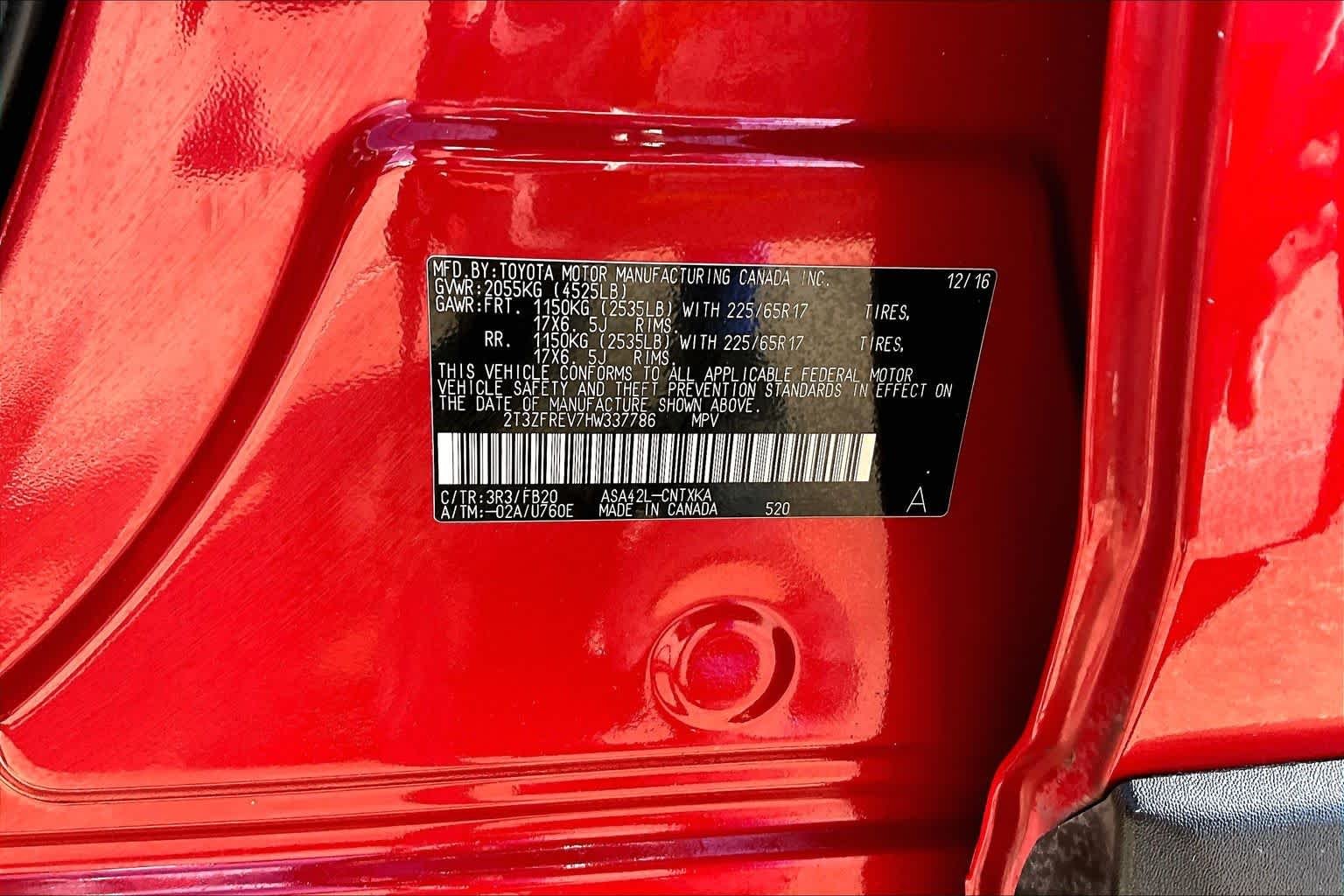 Used 2017 Barcelona Red Metallic Toyota LE image 32
