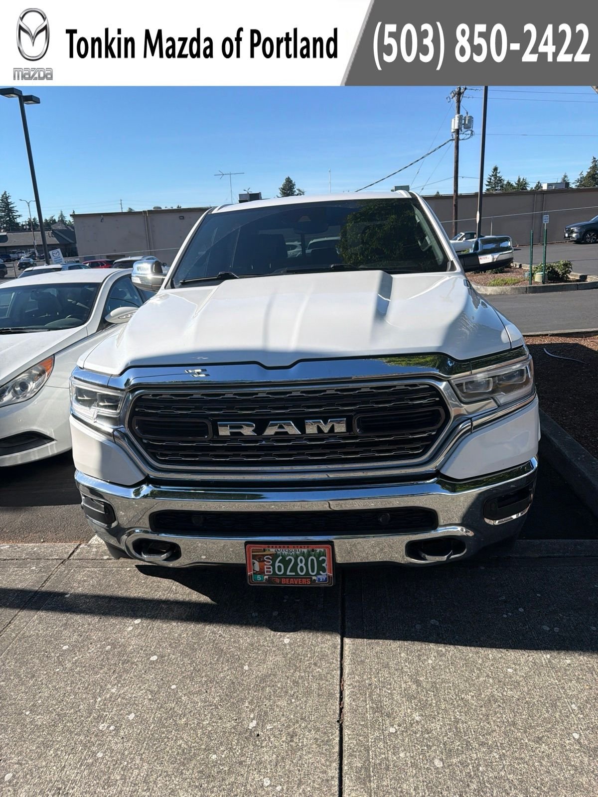 Used 2022 Ivory White Tri-Coat Pearlcoat Ram Limited image 1