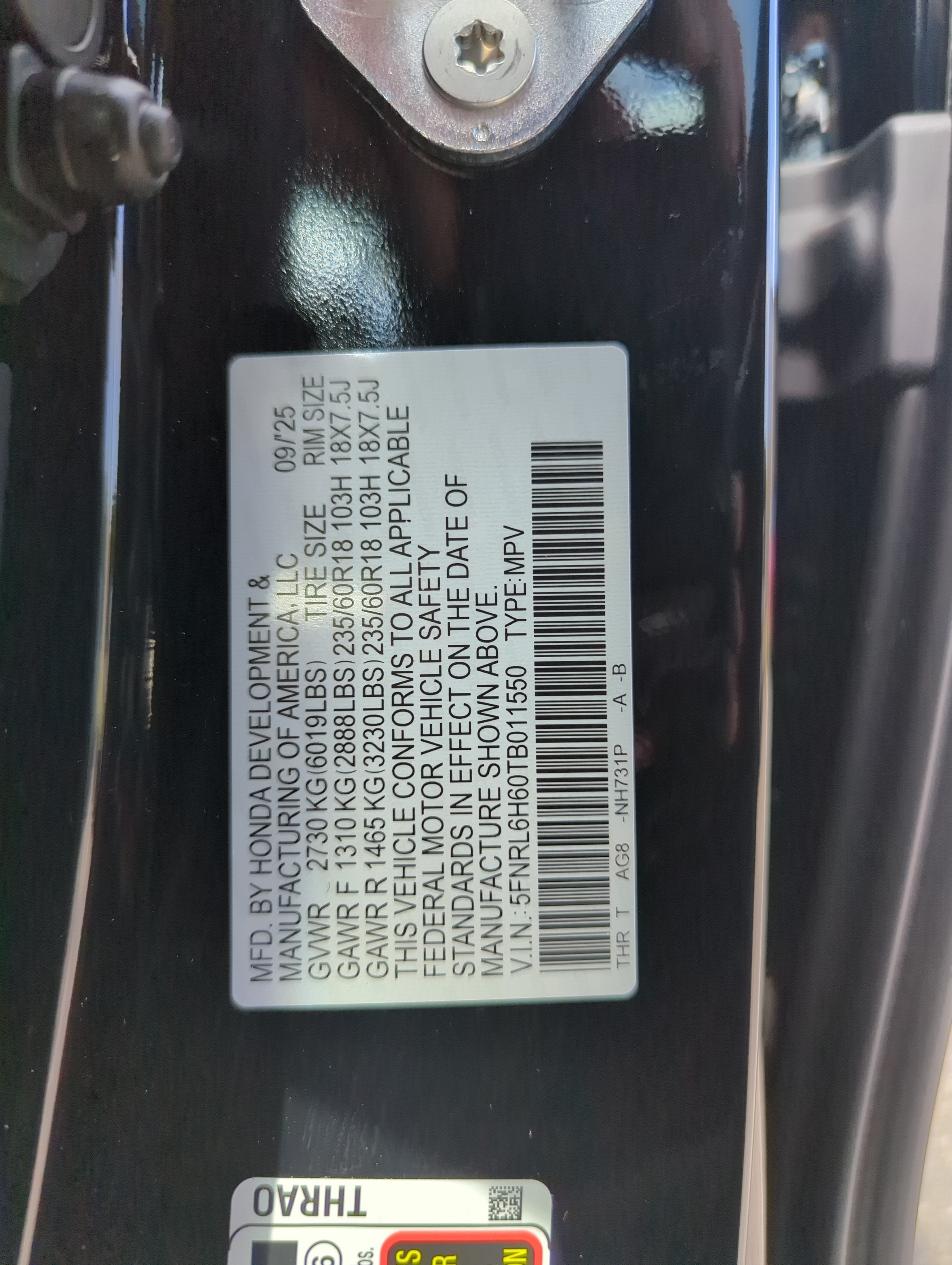 Used 2026 Crystal Black Pearl Honda EX-L image 26