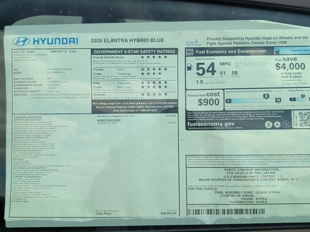 New 2026 Ecotronic Gray Hyundai Blue image 18